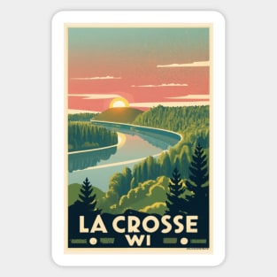 Wisconsin Vintage 1940’s Style Travel Poster-Summer Sticker